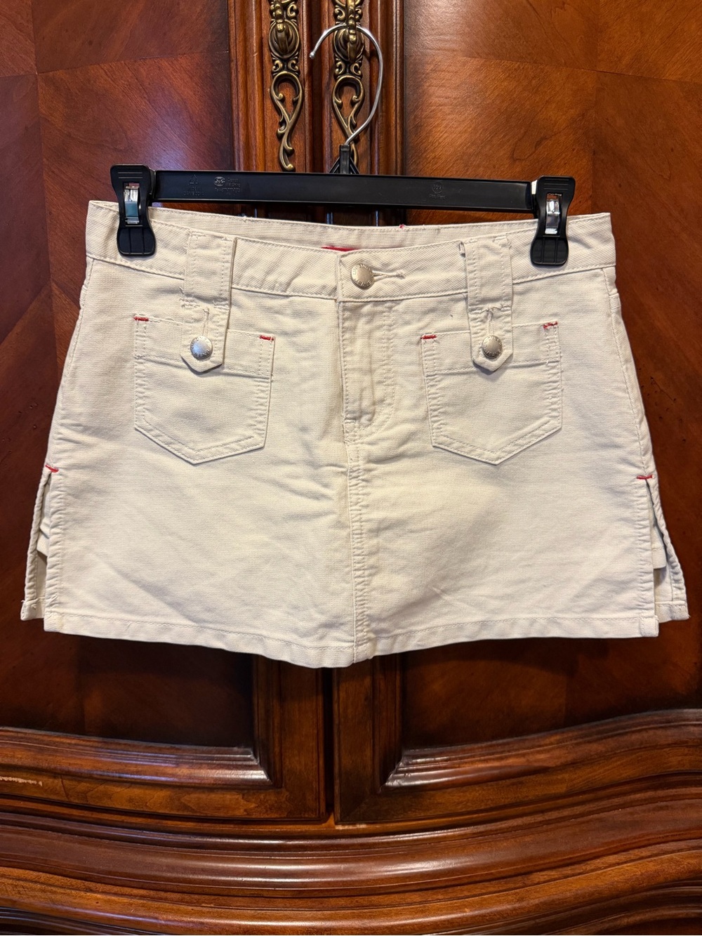 Y2K new! Union Bay Cream Mini Skort with Front Pocket Detail size 1 or small